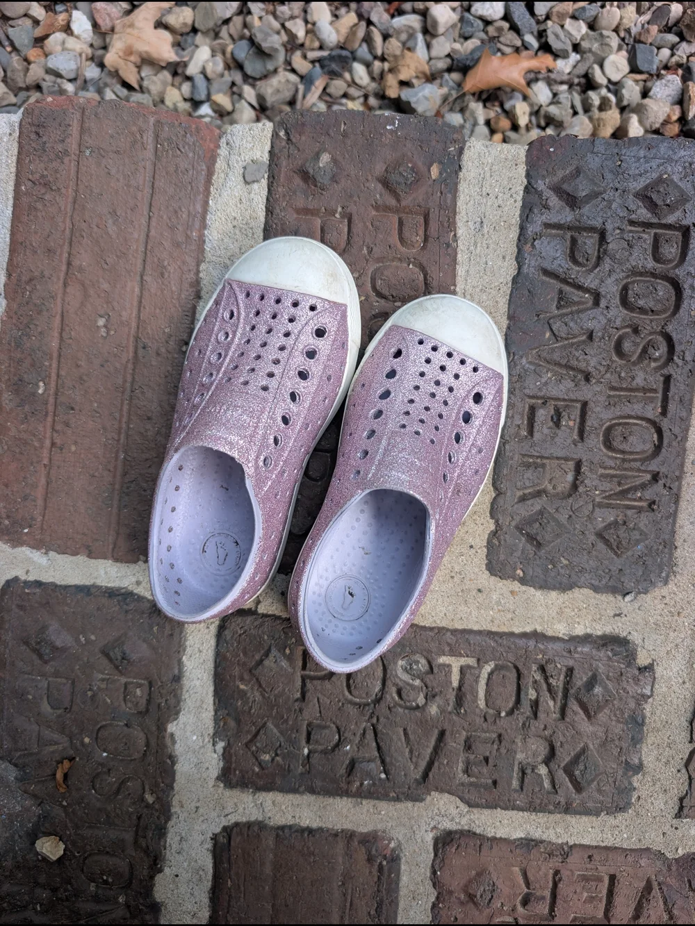 Native Kids Slip-On Jefferson Sneakers in Purple Glitter